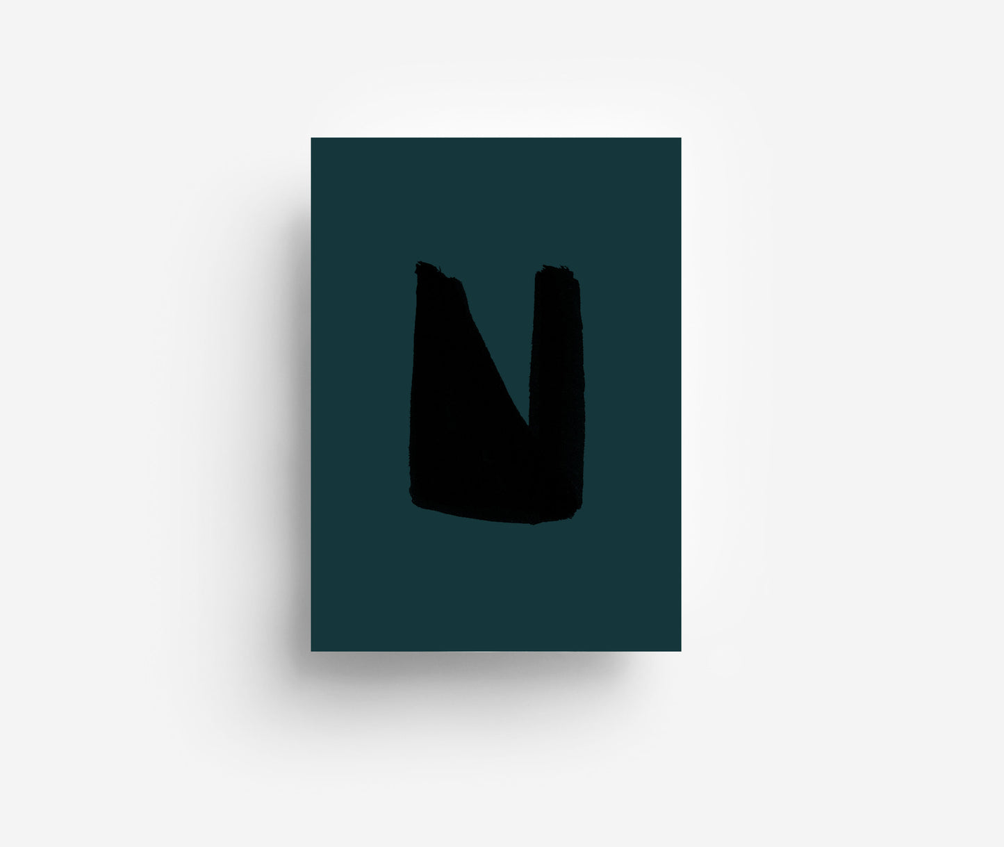 Schwarzes Alphabet Postkarte A - Z DIN A6