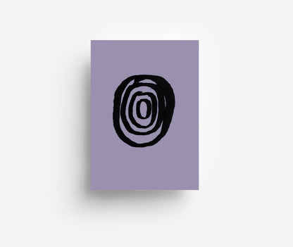 Schwarzes Alphabet Postkarte A - Z DIN A6