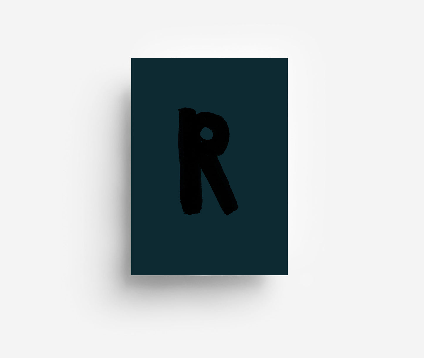 Schwarzes Alphabet Postkarte A - Z DIN A6