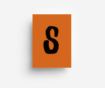 Schwarzes Alphabet Postkarte A - Z DIN A6