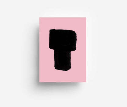 Schwarzes Alphabet Postkarte A - Z DIN A6