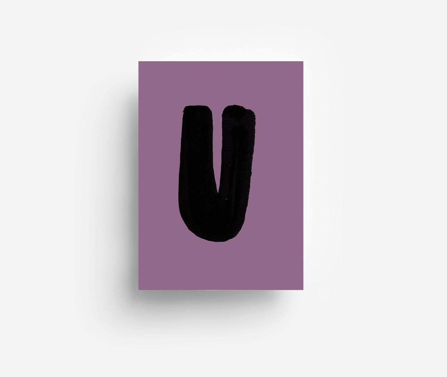 Schwarzes Alphabet Postkarte A - Z DIN A6