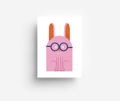 Häschen Postkarte DIN A6