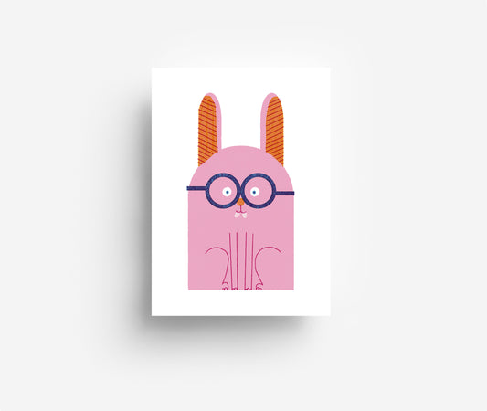 Häschen Postkarte DIN A6
