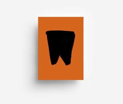 Schwarzes Alphabet Postkarte A - Z DIN A6