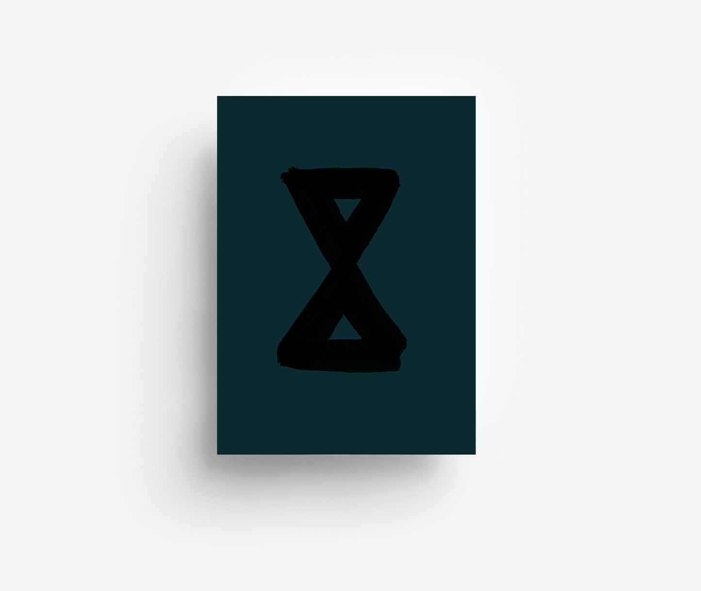 Schwarzes Alphabet Postkarte A - Z DIN A6