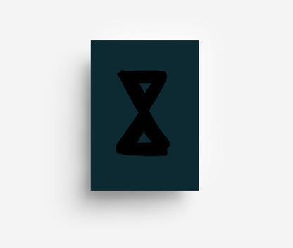 Schwarzes Alphabet Postkarte A - Z DIN A6