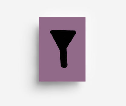 Schwarzes Alphabet Postkarte A - Z DIN A6