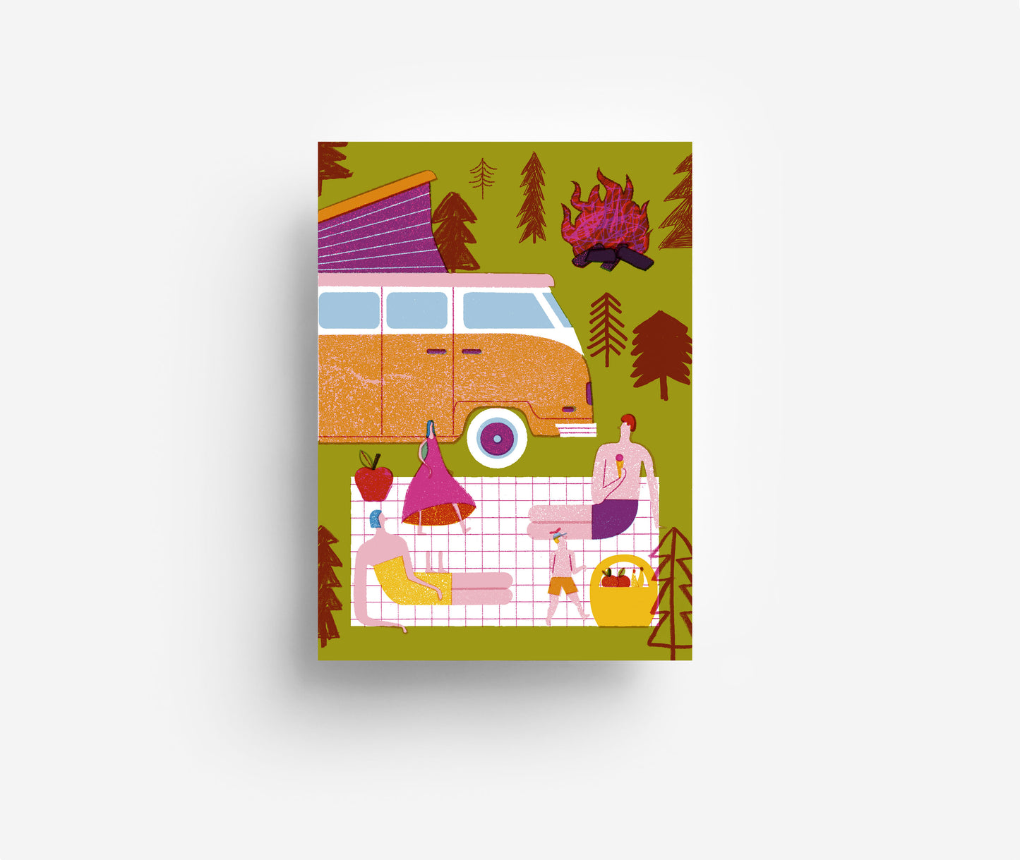 Campervan Postkarte DIN A6