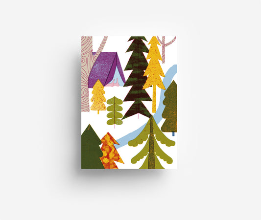 Camping Postkarte DIN A6
