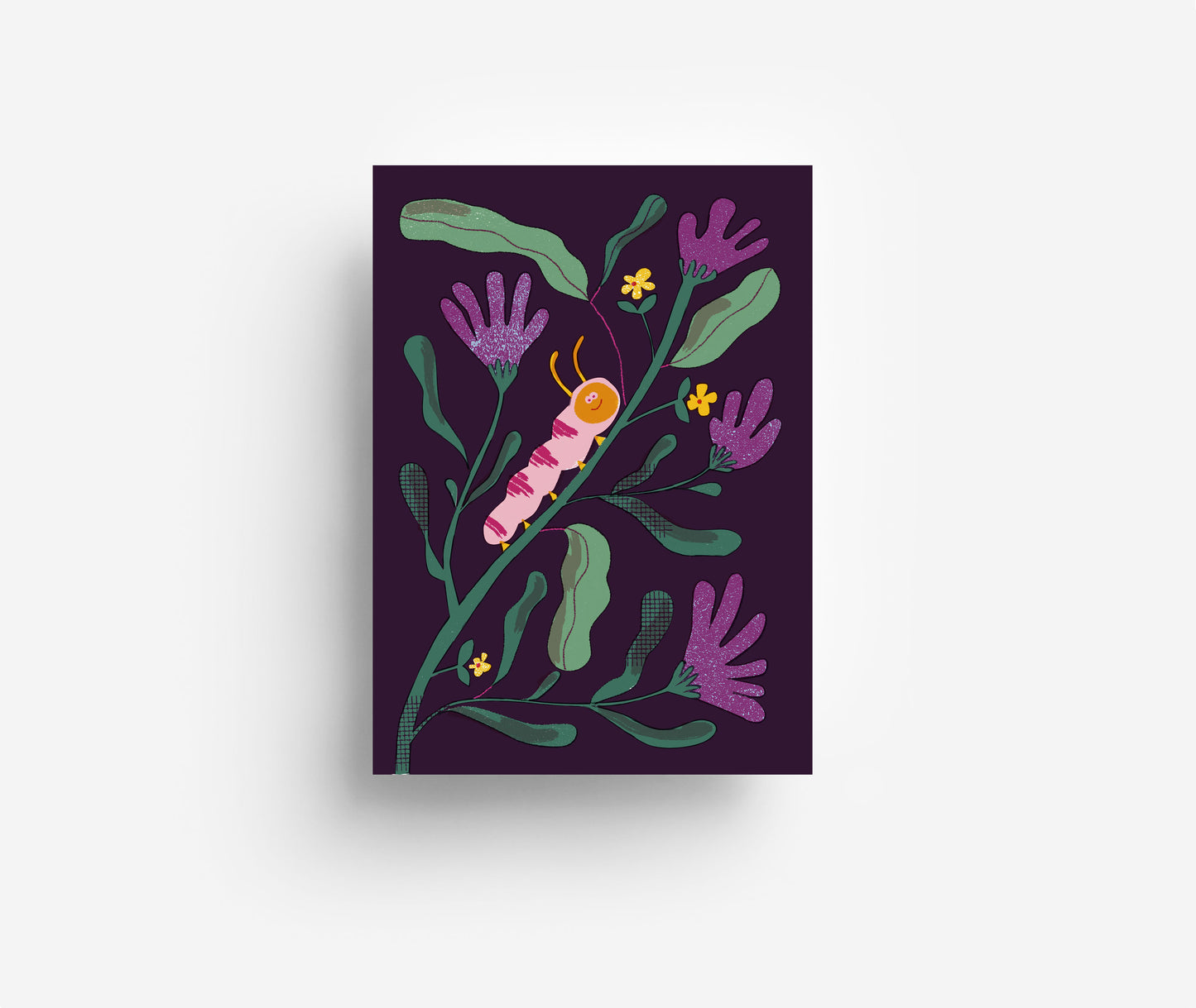 Raupe Postkarte DIN A6