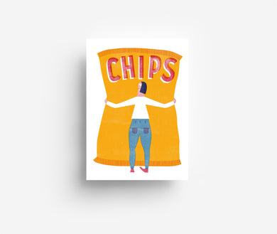 Chips Postkarte DIN A6