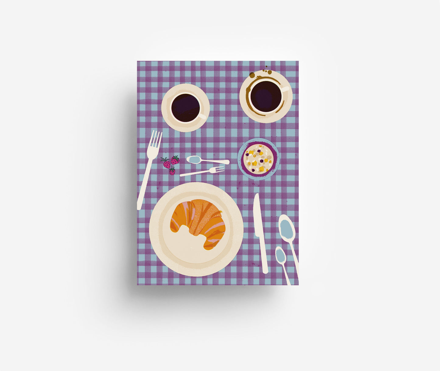 Kaffee Frühstück Postkarte DIN A6