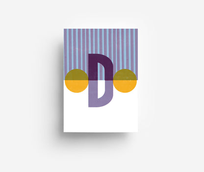 Farbiges Alphabet Postkarte A-Z DIN A6