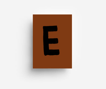 Schwarzes Alphabet Postkarte A - Z DIN A6