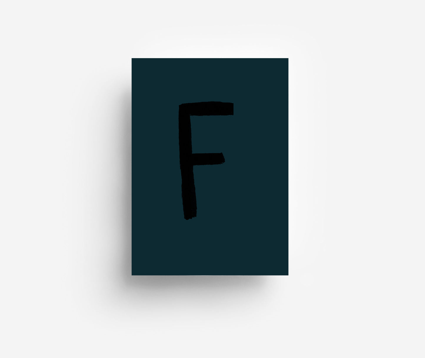 Schwarzes Alphabet Postkarte A - Z DIN A6