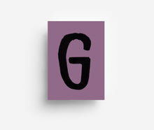Load image into Gallery viewer, Black Alphabet Postcard A-Z DIN A6