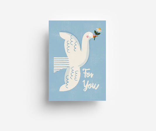 Taube Postkarte DIN A6