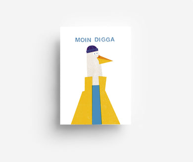 Moin Digga Postkarte DIN A6