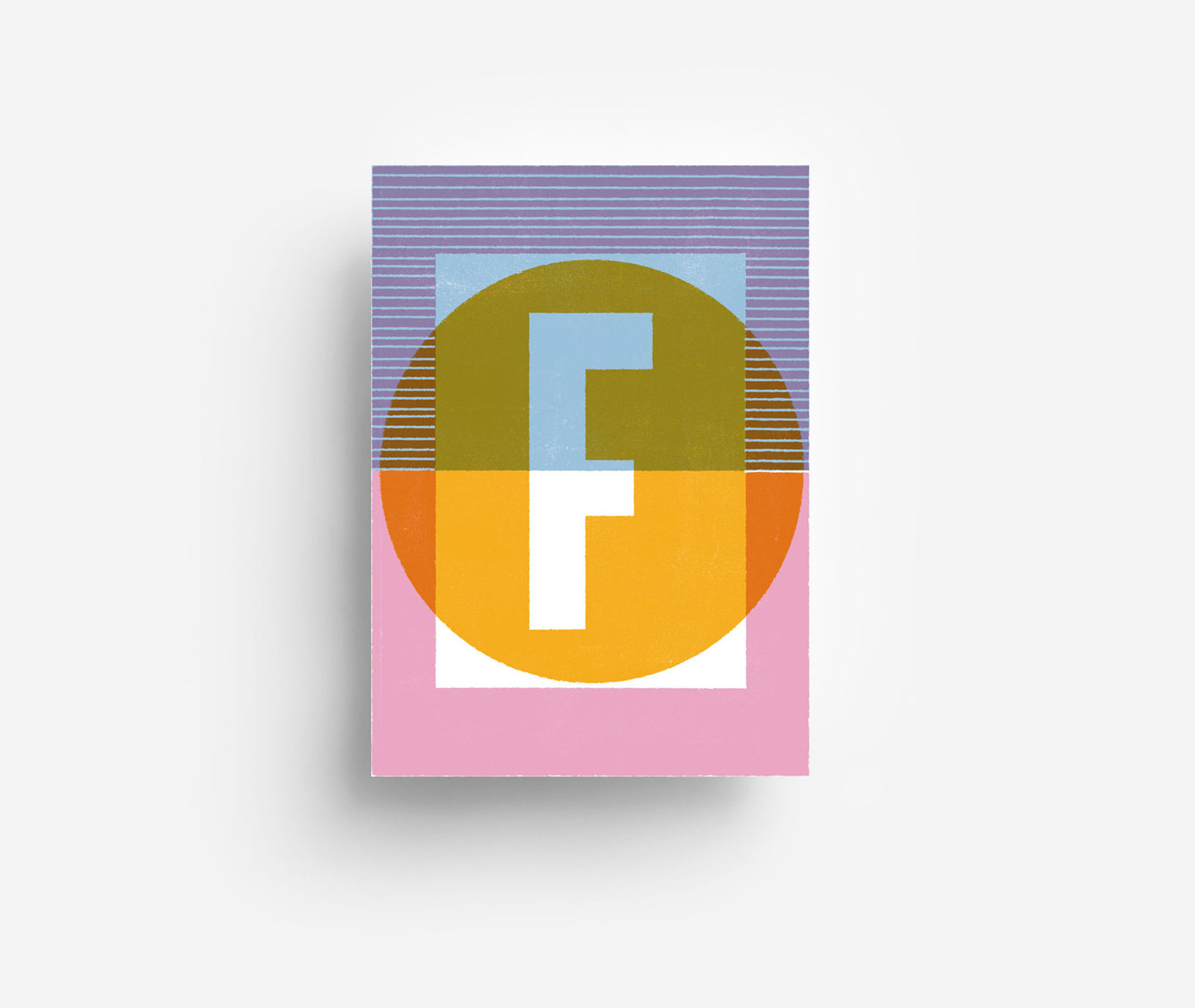 Farbiges Alphabet Postkarte A-Z DIN A6