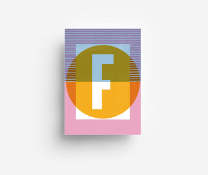 Farbiges Alphabet Postkarte A-Z DIN A6