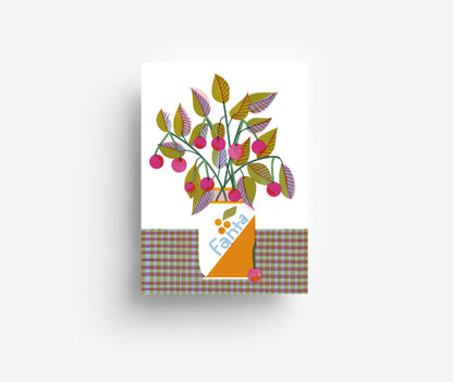 Cherry Fanta Postkarte DIN A6