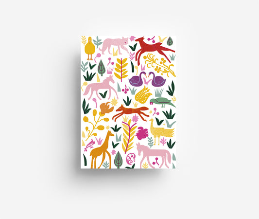 Folklore Postkarte DIN A6