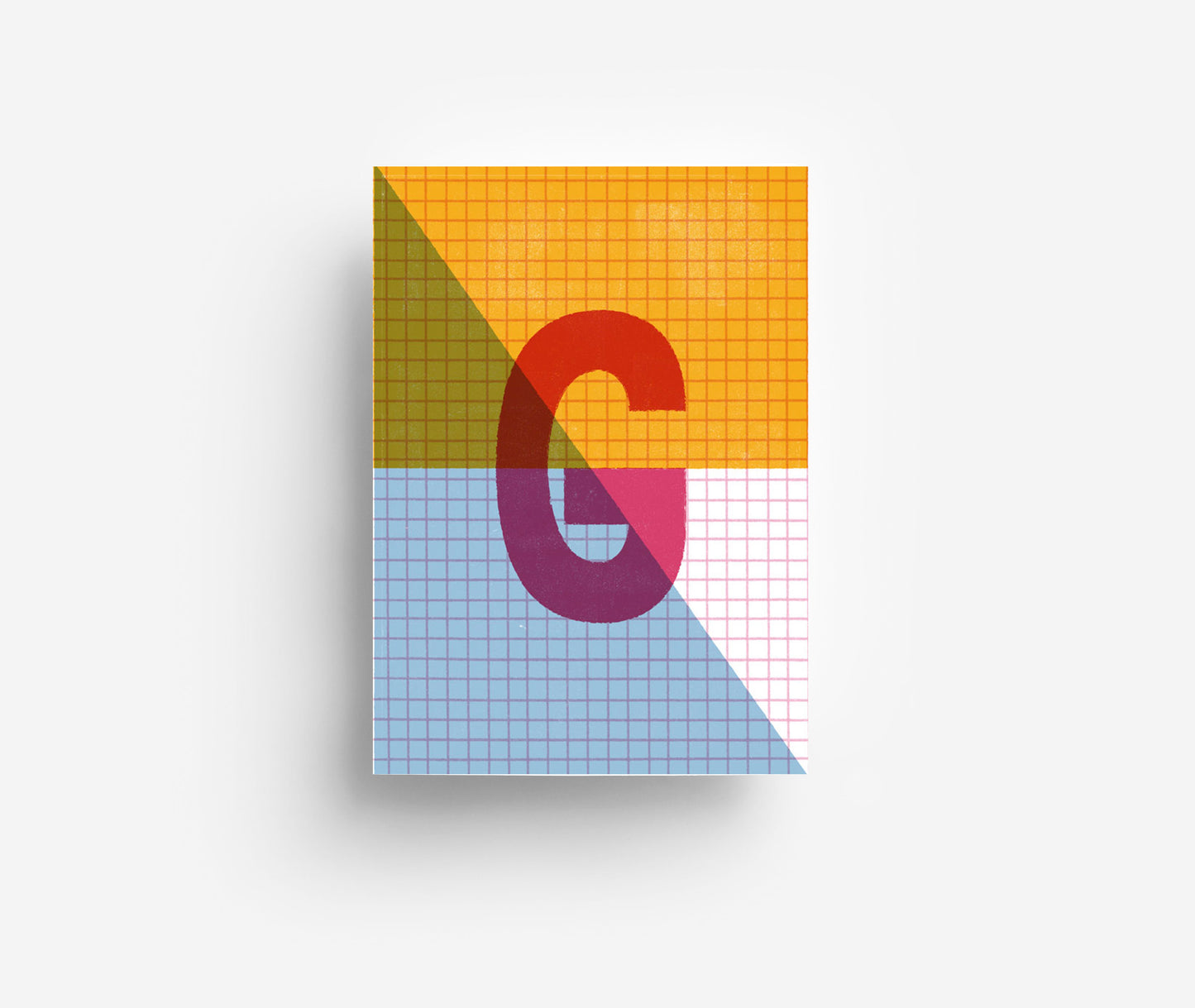 Farbiges Alphabet Postkarte A-Z DIN A6