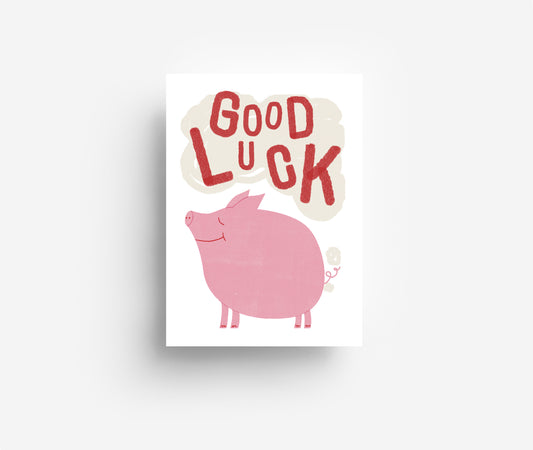 Good Luck Postkarte DIN A6