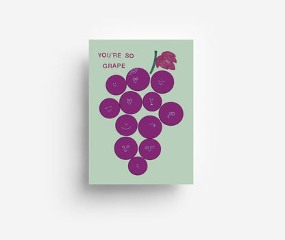 You're So Grape Postkarte DIN A6