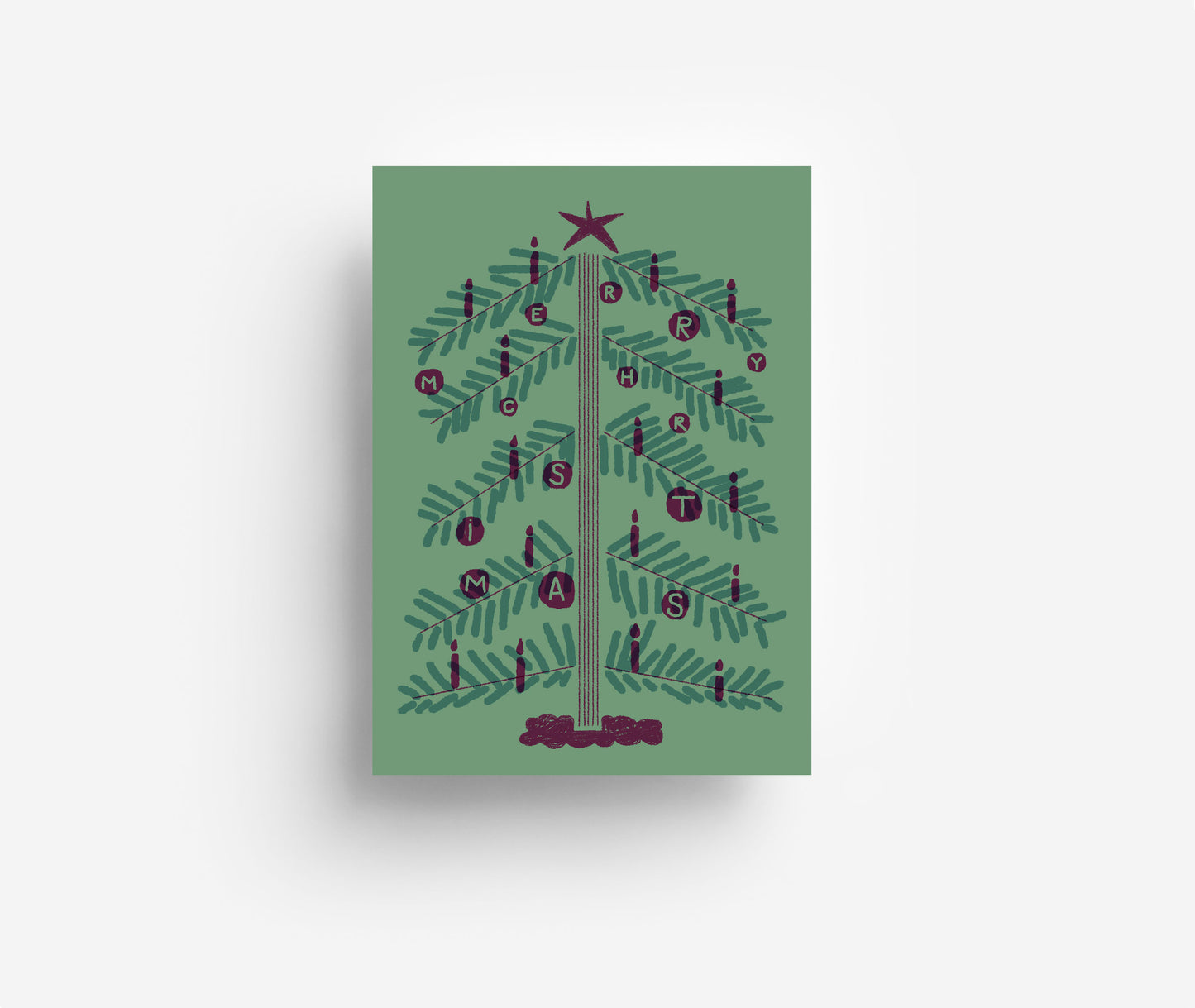 Weihnachtsbaum Postkarte DIN A6