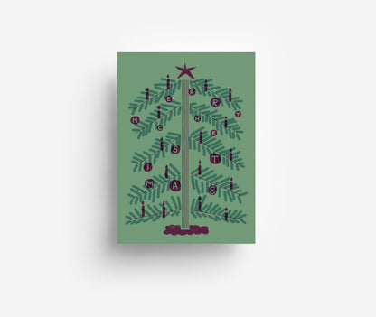 Weihnachtsbaum Postkarte DIN A6