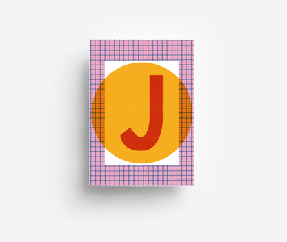 Farbiges Alphabet Postkarte A-Z DIN A6