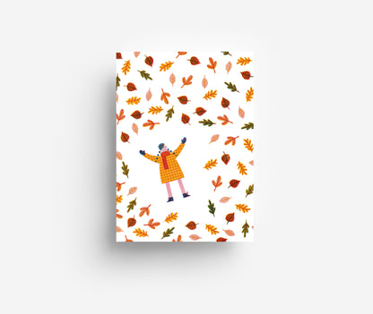 Laub Postkarte DIN A6