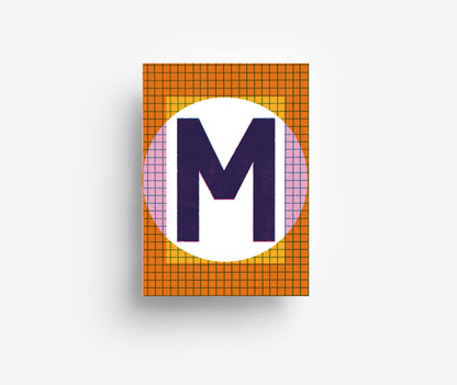 Farbiges Alphabet Postkarte A-Z DIN A6