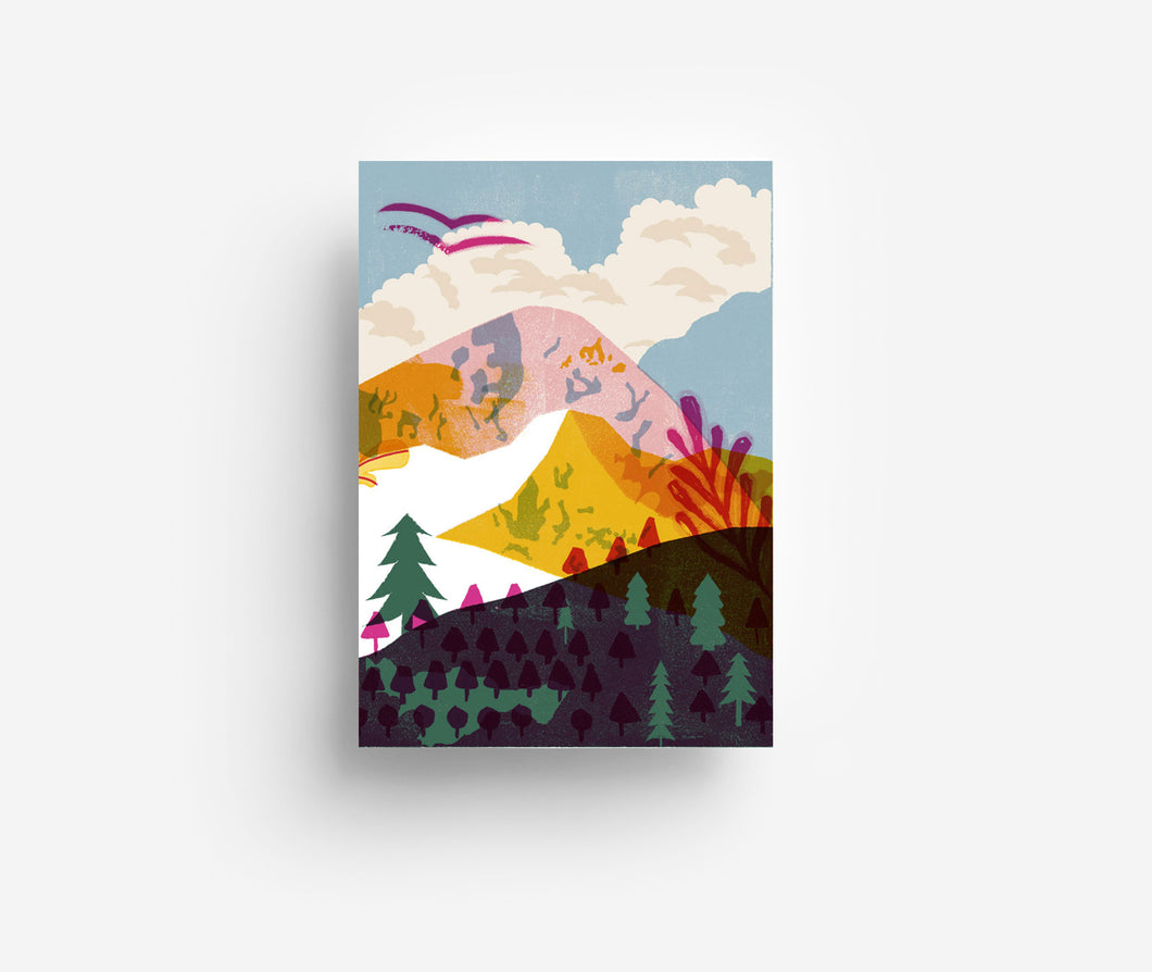 Mountains Postcard DIN A6