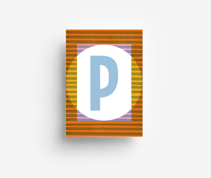Farbiges Alphabet Postkarte A-Z DIN A6