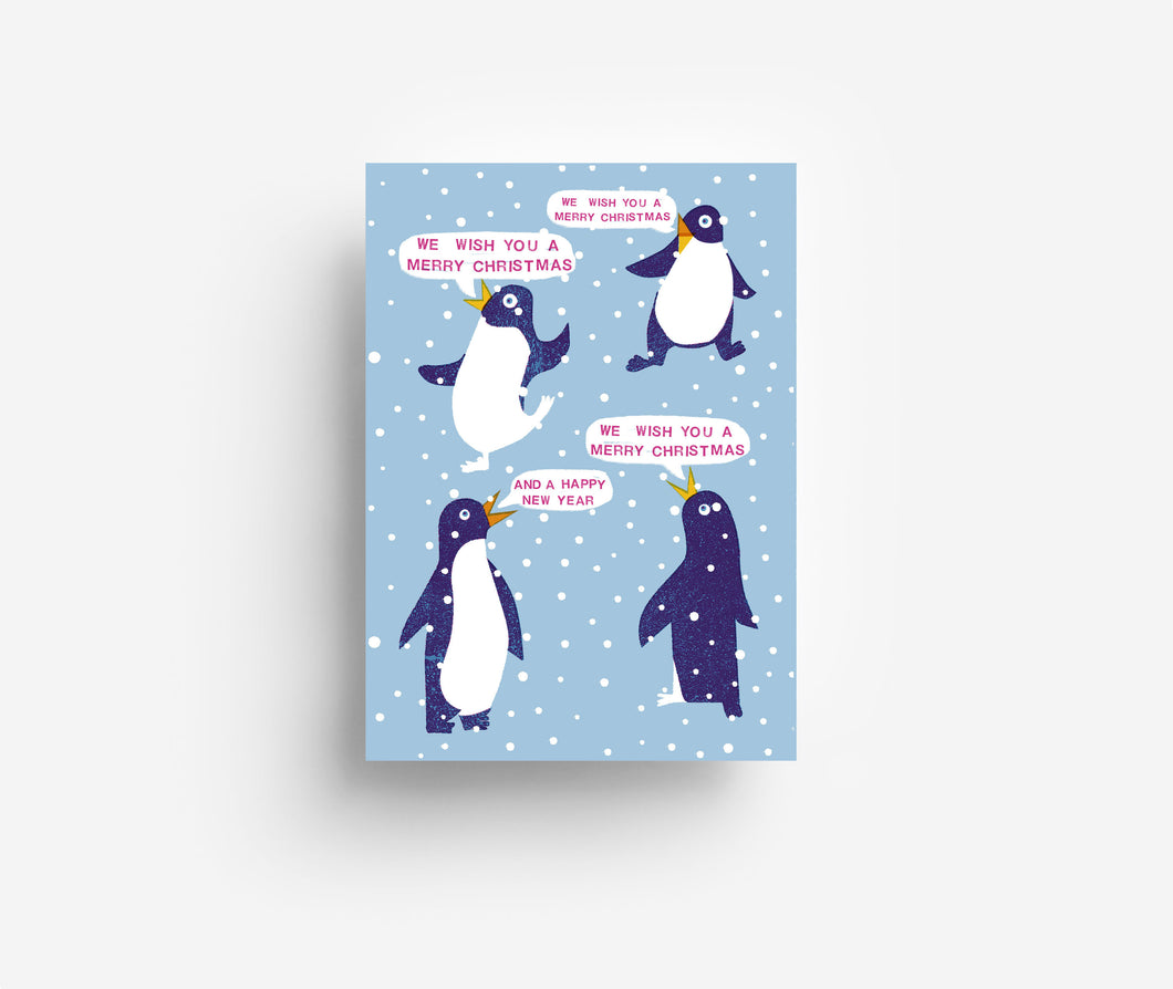 Penguins Postcard DIN A6