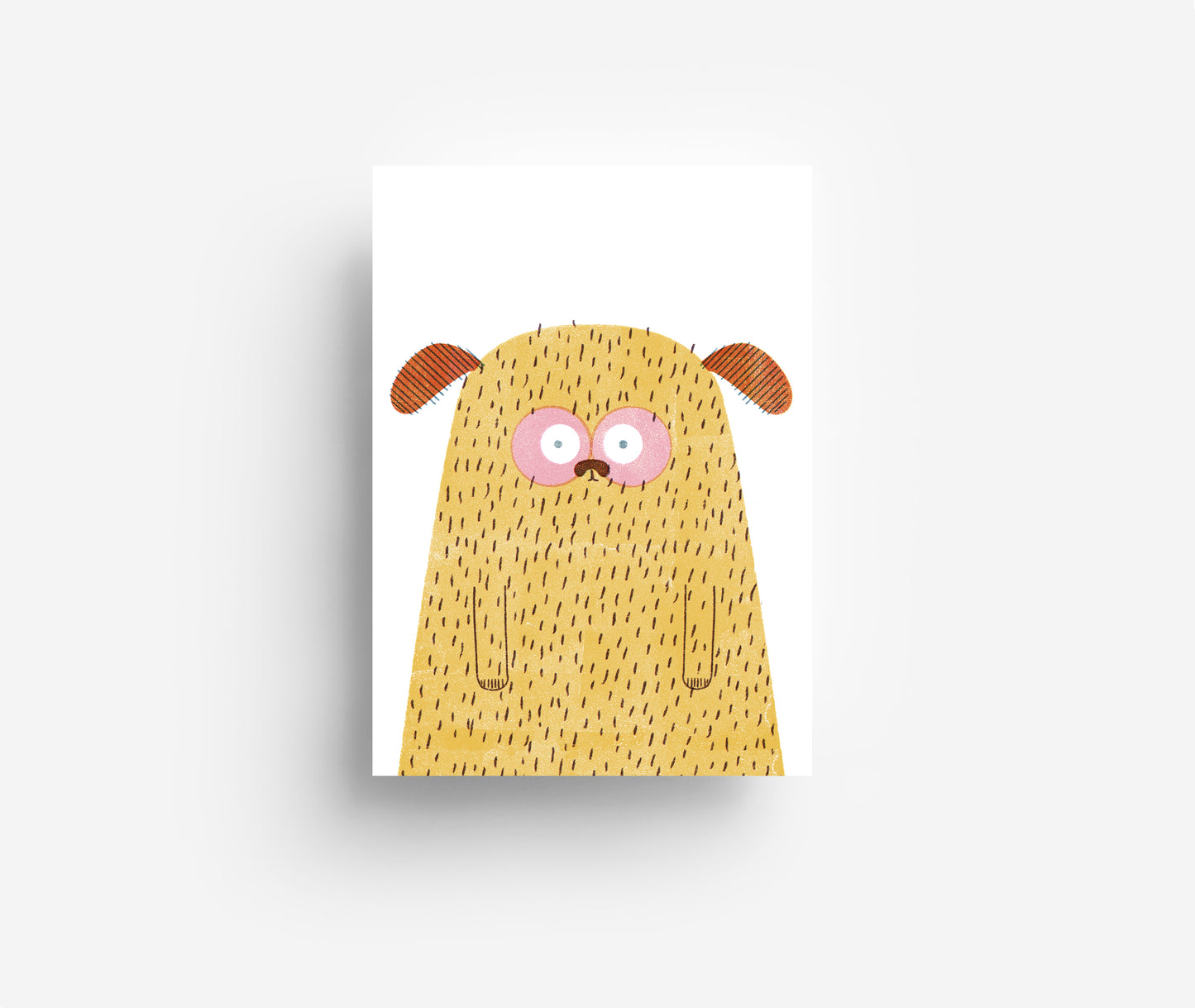Mops Postkarte DIN A6