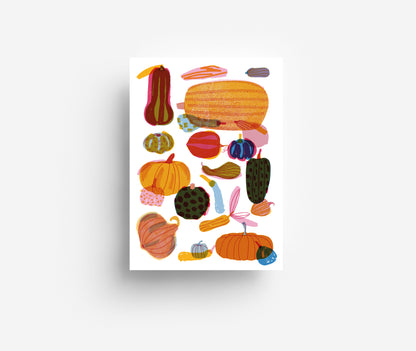 Kürbisse Postkarte DIN A6