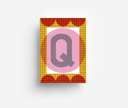 Farbiges Alphabet Postkarte A-Z DIN A6