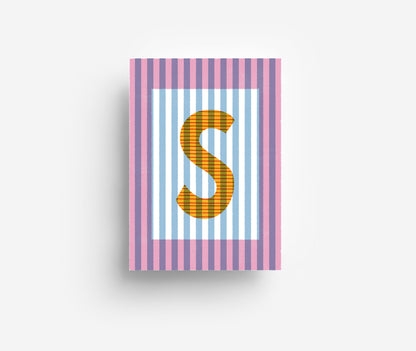 Farbiges Alphabet Postkarte A-Z DIN A6