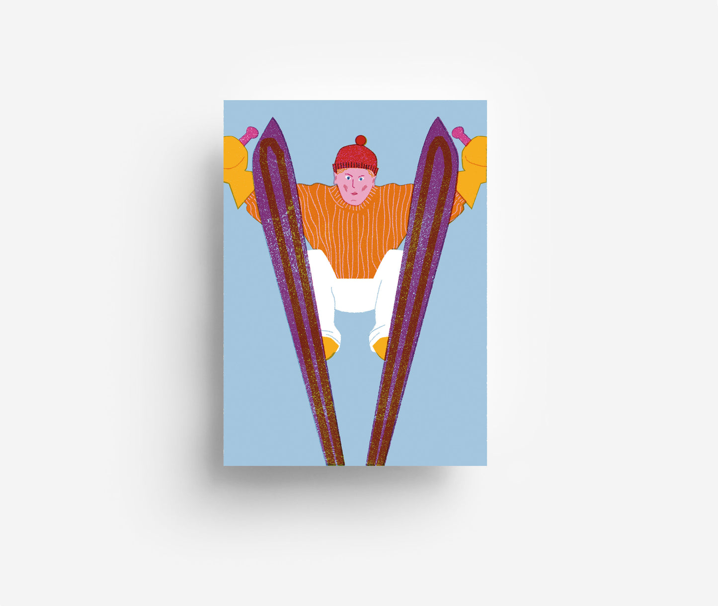 Skisprung Postkarte DIN A6