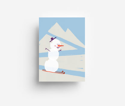 Schneemann Postkarte DIN A6