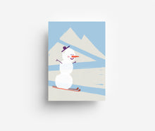 Load image into Gallery viewer, Snowman Postcard DIN A6
