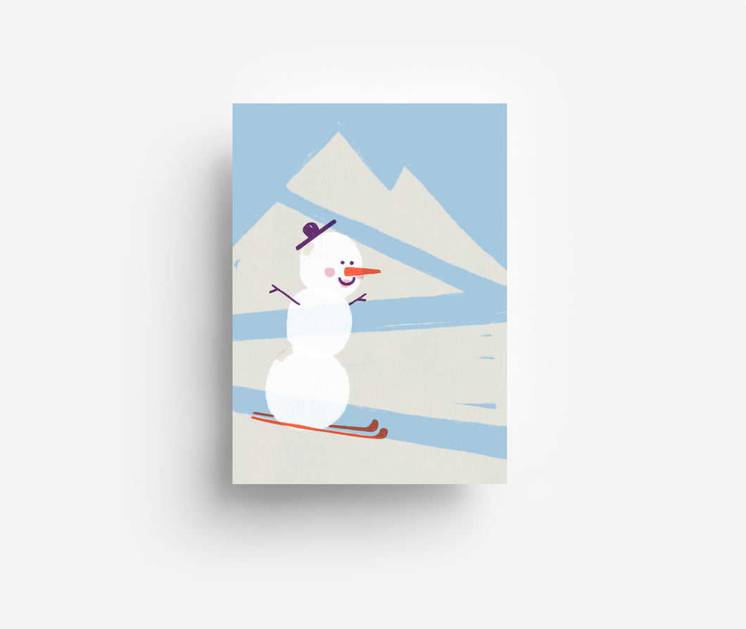 Snowman Postcard DIN A6