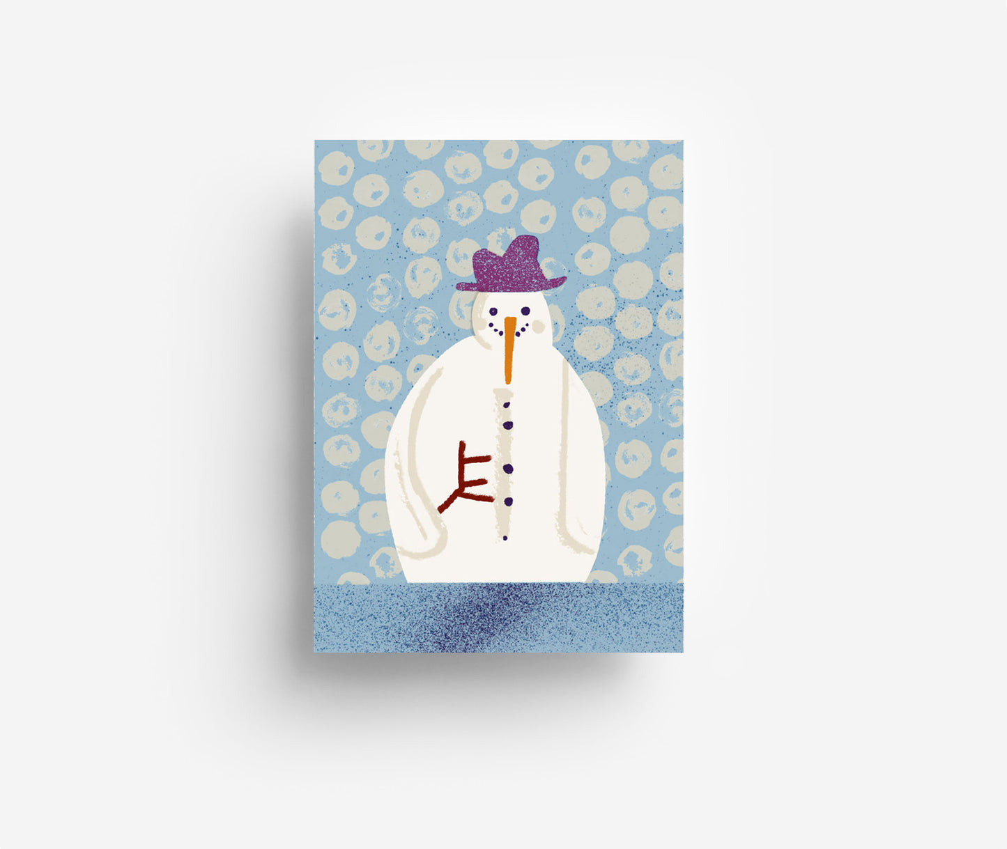 Schneemann Postkarte DIN A6