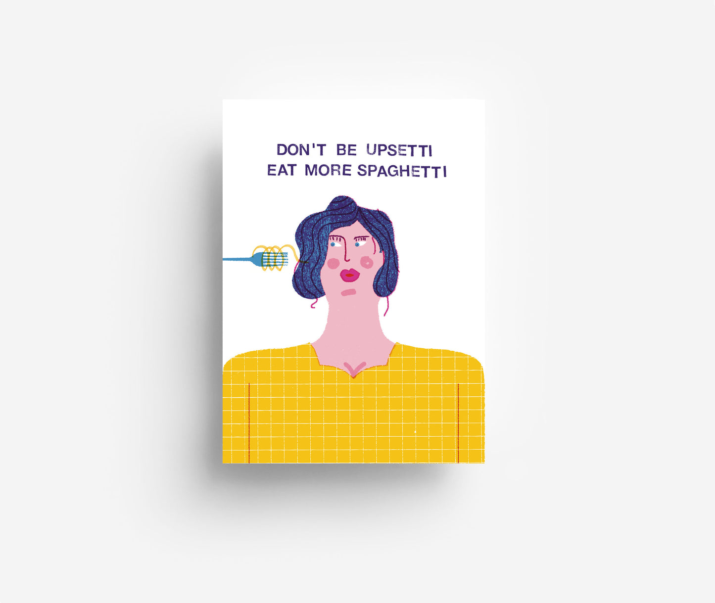 Spaghetti Postkarte DIN A6