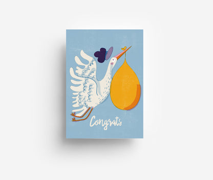 Storch Postkarte DIN A6