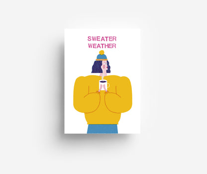 Sweater Weather Postkarte DIN A6